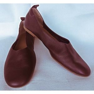 COPY - Everlane Womens Size 8.5 Italian Leather Day Glove Ballet Flats Burgundy…